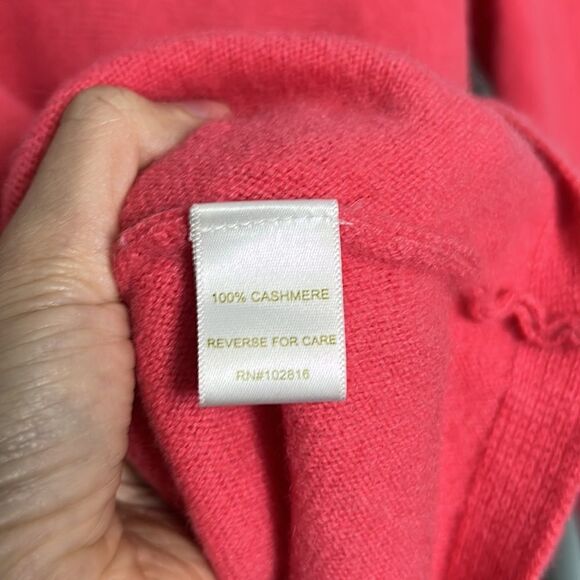 Garnet Hill Wrist Detail Cashmere Sweater - Picture 6 of 8